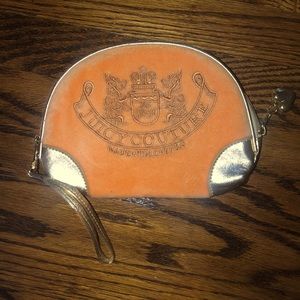 Peach juicy couture wristlet